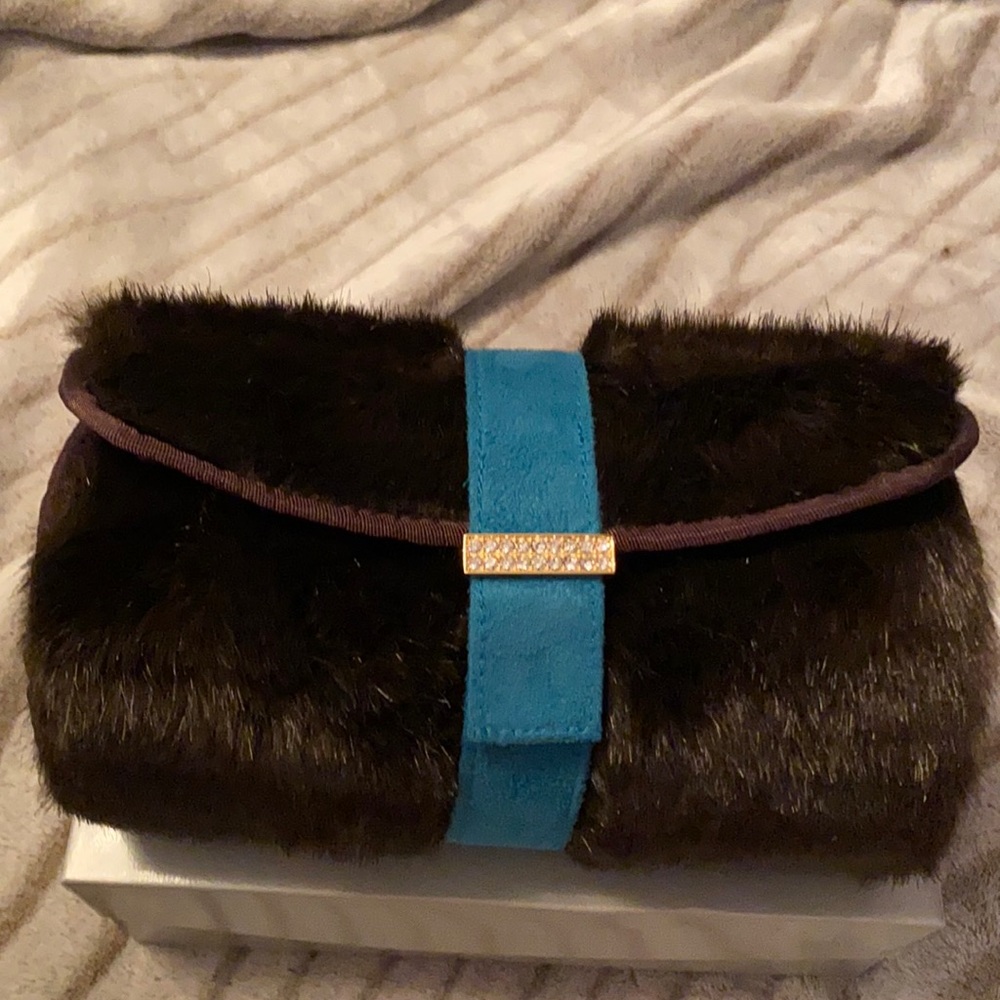 Stephanie Johnson Faux Fur Cosmetic Bag